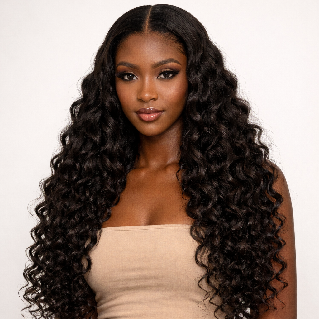 Virgin loose wave curly wig